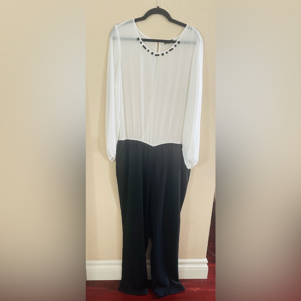 Vince Camuto Black and White Jumpsuit